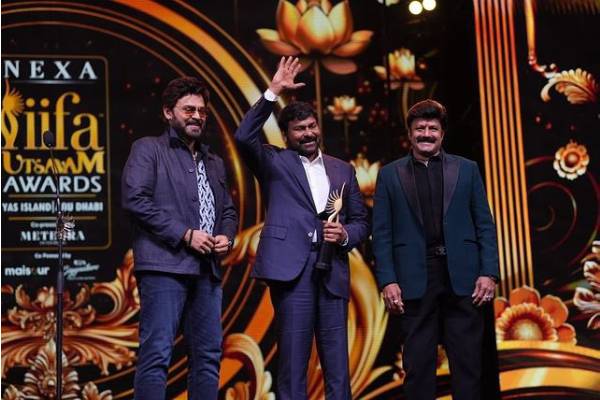 Megastar Chiranjeevi Honoured with Outstanding Achievement Award at IIFA Abu Dhabi