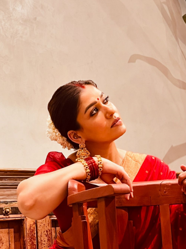 Nayanthara In A Red Saree